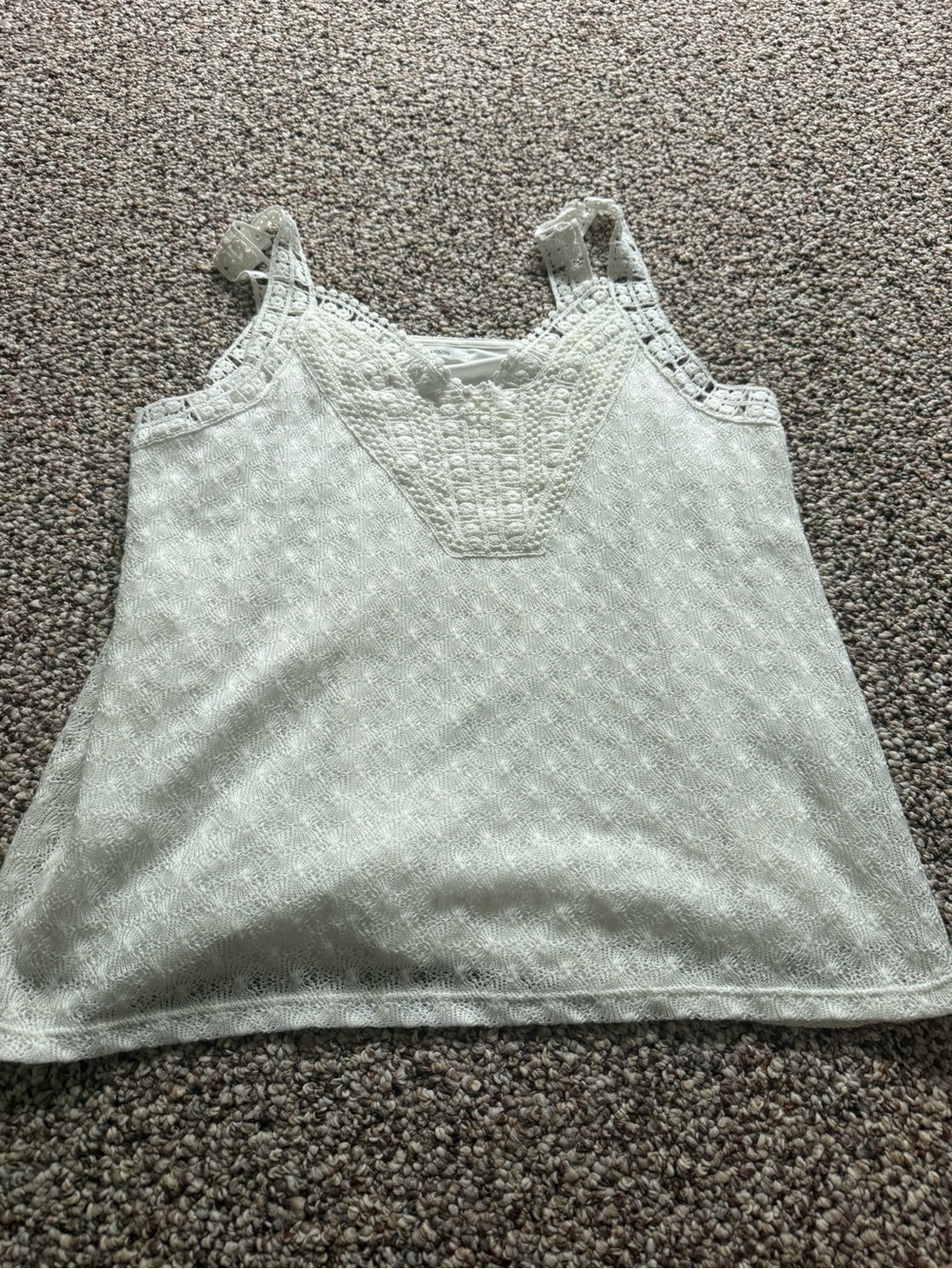 Maurices Cream Crochet-Trim Camisole
